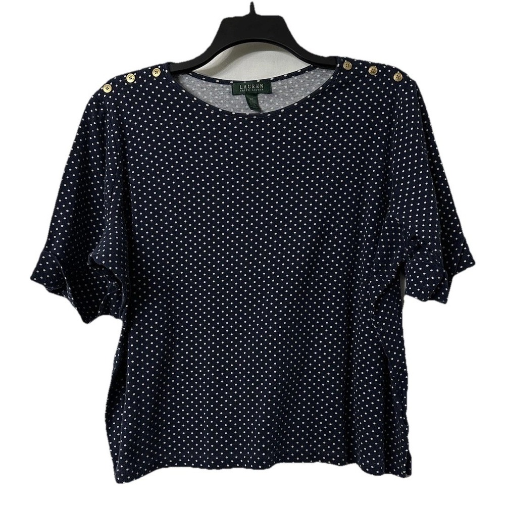 Lauren Ralph Laren LRL Womens Cropped Pullover Top Blouse Plus Size 3X